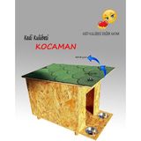 Feyza Design Kedi Kulübesi Kocamangreen, Çatı Kaplamalı ve Mama Kabı Hediyeli - Seçenek 1