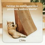 Feyza Design Kedi Tırmalama Kanepesi, Oluklu Mukavva, Dikey, Small, Koyu Ahşap Renk - Seçenek 1