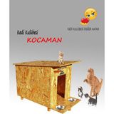 Feyza Design Kedi ve Köpekler Için Geniş, Konforlu Kulübe ve Mama Kabı Seti - Seçenek 1