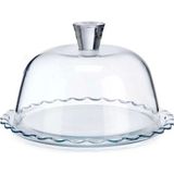 Feyza Design Kek Servis Fanusu, 24X18 Cm, Şık ve Kullanışlı Tasarım - Açık Bej - Seçenek 1