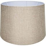 Feyza Design Keten Konik Şapka, 35CM Çap, Bej Kumaş, Abajur Şapkası - Ahşap - Bej