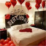 Feyza Design Kırmızı Balon Setleri - Partiler ve Eğlence Için Renkli Dekorasyon - 52X38 AMERİKAN SERVİSİ 35X35 PEÇETELER - Altın - Turkuaz