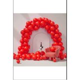 Feyza Design Kırmızı Balon Zincir Seti 50 Adet 5 mt Parti Malzemeleri - 0,5 x 9 cm - Altın - Turkuaz
