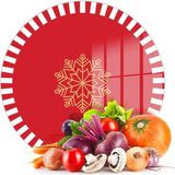 Feyza Design Kırmızı Beyaz Kar Desenli Cam Kesme Tahtası 30X30 cm - Açık Bej - Seçenek 1