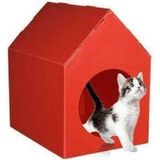 Feyza Design Kırmızı Renkli Taşınabilir Plastik Kedi ve Köpek Evi Kulübesi - Seçenek 1