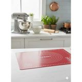 Feyza Design Kırmızı Silikon Hamur Açma Matı 40X50 Cm, Pratik ve Dayanıklı Tasarım - Cappuccino
