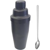 Feyza Design Kokteyl Yapım Seti 2'li, 700 cc Polikarbon Shaker ve Bar Kaşığı Seti - Seçenek 1