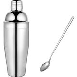 Feyza Design Kokteyl Yapım Seti 2'li Metal Shaker ve Bar Kaşığı ile Eğlenceyi Yaratın - Cappuccino - Seçenek 1