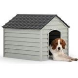 Feyza Design Konforlu ve Şık Köpek Kulübesi, Güvenli Alan, Rahat Yaşam Alanı 64*62*76 - Altın - Gri - Seçenek 1