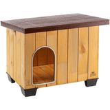 Feyza Design Köpek Kulübesi, 67X53X55.5 Cm, Rahat ve Şık Tasarım - Ahşap - Ceviz - Seçenek 1