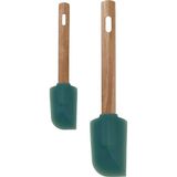 Feyza Design Koyu Gri-Yeşil Spatula Seti, 2 Parça, Fonksiyonel ve Şık Tasarım - Ahşap - Seçenek 1