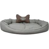 Feyza Design Krem Rengi Kemik Desenli Büyük Irk Köpek Yatağı 75X105 cm - Ahşap - Beyaz - Seçenek 1