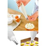 Feyza Design Krema Sıkma Seti, Çelik Kek Kalıbı ve Uçları, Pasta Yapım Seti - Açık Bej