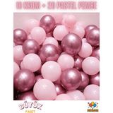 Feyza Design Krom Pembe ve Pastel Pembe 30’lu Balon Seti | Parti Süsleme - Seçenek 1