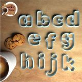 Feyza Design Küçük Harf Tombul Yazı Seti, Kurabiye, Polimer Kil ve Seramik Kalıp Seti - Ahşap