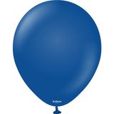 Feyza Design Lacivert Renk 100'LÜ Düz Balon Seti - Hobi ve Parti Malzemeleri - 0,5 x 9 cm - Acı Kahverengi