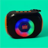 Feyza Design LED Şarjlı Bluetooth Ses Bombası, Tf Kart ve USB Bağlantılı Wireless Speaker - Ahşap