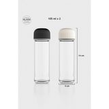Feyza Design Line 105 ml 2'li Cam Tuzluk Biberlik Seti Siyah-Bej - Seçenek 1
