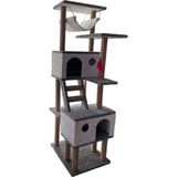Feyza Design Lüks Kedi Tırmalama Evi ve Oyun Platformu, Hamaklı Yuva Tarzı - Seçenek 1