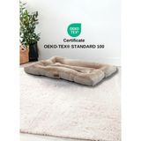Feyza Design Lüks Peluş Kedi/köpek Yatağı ve Kaymaz Altlık, Konfor ve Şıklık Sunar - Ahşap - Bej - Seçenek 1