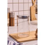 Feyza Design Lumo Cam Saklama Kabı 1000 Ml, Vakum Kapaklı, Sağlıklı ve Dayanıklı - Ahşap - Seçenek 1
