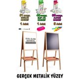 Feyza Design Manyetik Ahşap Çocuk Yazı Tahtası, Eğitici ve Renkli Tasarım - Ahşap - Ceviz - Seçenek 1