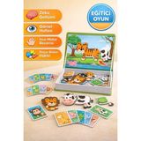 Feyza Design Manyetik Hayvan Puzzle Tamamlama Oyunu 40 Parça 3+ Yaş - Seçenek 1