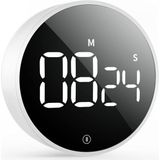 Feyza Design Manyetik LED Dijital Zamanlayıcı, Sesli Geri Sayım, Mini Mutfak Kronometre - Altın - Seçenek 1