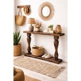 Feyza Design Masif Ahşap Eskitme Dresuar 100X20X90 cm - Kolay Kurulum - Ahşap - Ceviz