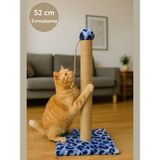 Feyza Design Mavi Leopar Desenli 52 cm Kedi Tırmalama Tahtası, Dayanıklı ve Şık Tasarım - Seçenek 1