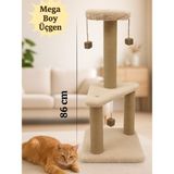 Feyza Design Mega Boy 86 cm Üçgen Kedi Tırmalama Tahtası Ponponlu, Büyük Kedilere Uygun - Seçenek 1