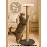 Feyza Design Mega Boy Tırmalama Tahtası, 94 Cm, Welsoft Kumaş, Jut Halat, Yetişkin Kedi - Seçenek 1