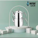 Feyza Design Mini Çelik Sahra Çaydanlık, Şık ve Dayanıklı Tasarım - Altın - Seçenek 1