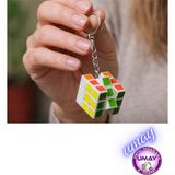 Feyza Design Mini Rubik Zeka Küpü Anahtarlık 3x3 Eğitici Oyuncak - Seçenek 1