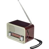 Feyza Design Mini Taşınabilir Bluetooth Hoparlör, Radyo, USB ve Tf Kart Girişli Müzik Sistemi - Ahşap - Bej