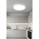 Feyza Design Modern 24W LED Panel Avize, 6500K Buz Beyazı, Uzun Ömürlü, Şık Tasarım - Ahşap - Beyaz - Seçenek 1