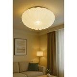 Feyza Design Modern 42CM 3 Renk Plafonyer LED Avize, Ares Model Özel Tasarım - Ahşap - Beyaz - Seçenek 1