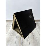 Feyza Design Modern Ahşap Kedi Evi, Isme Özel Tasarım ve Sağlam Üçgen Model - Seçenek 1