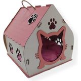 Feyza Design Modern Ahşap Yetişkin Kedi Evi, Şık ve Konforlu Tasarım - Seçenek 1