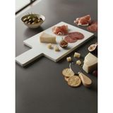 Feyza Design Modern Beyaz Mermer Sunum ve Kesme Tahtası, Şıklık ve Fonksiyonellik - Ahşap - Beyaz - Seçenek 1
