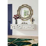 Feyza Design Modern Beyaz Renkli 120CM Duvara Monte Tv Sehpası ve Antre Hol Rafı - Ahşap - Bej - Siyah