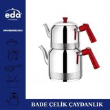 Feyza Design Modern Büyük Boy Çelik Çaydanlık, Dayanıklı ve Şık Tasarım - Altın - Gri - Seçenek 1