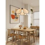 Feyza Design Modern Rattan Çiçek Sarkıt Avize, Bohem Salon ve Mutfak Dekoru - Seçenek 1