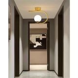 Feyza Design Modern Siyah ve Gold Metal Tekli Plafonyer Avize, Şık ve Şık Tasarım - Altın - Seçenek 1