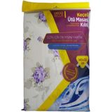 Feyza Design Mor Keçeli Ütü Masası Kılıfı 140X50, Pratik ve Şık Koruma Sağlar - Ahşap - Beyaz - Seçenek 1