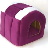Feyza Design Mor Renkli Kedi ve Küçük Köpek Kulübesi 40X40X38 cm - Seçenek 1