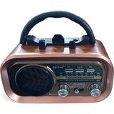 Feyza Design Nostaljik Görünümlü Solar Radyo, Bluetooth & Mp3 Çalar, Retro Müzik Kutusu - Ahşap - Ceviz