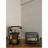 Feyza Design Nostaljik Metal Radyo, Bluetooth, USB ve Fm Dinleme Keyfi, Dekoratif Tasarım - Ahşap - Ceviz