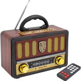 Feyza Design Nostaljik Radyo, Usb, Sd, Fm, Bluetooth ile Çok Fonksiyonlu Ses Deneyimi - Ahşap - Ceviz