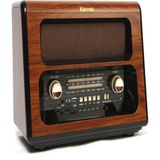 Feyza Design Nostaljik Retro Analog Radyo MD-1910BT, Bluetooth, Fm, Usb, Sd, Mp3 - Ahşap